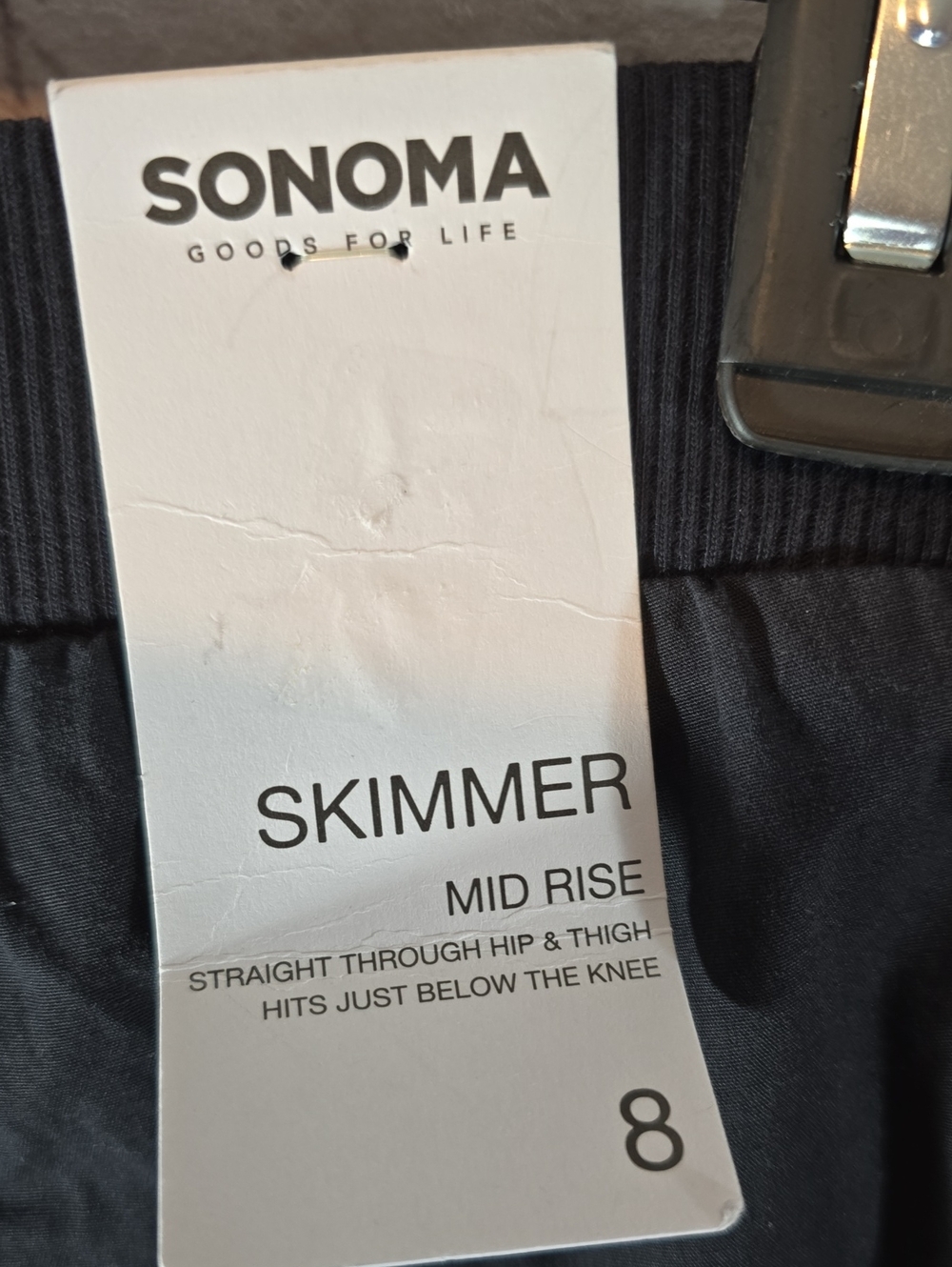 Sonoma Black Mid Rise Capri Pants Size 8 NWT - Picture 2 of 13